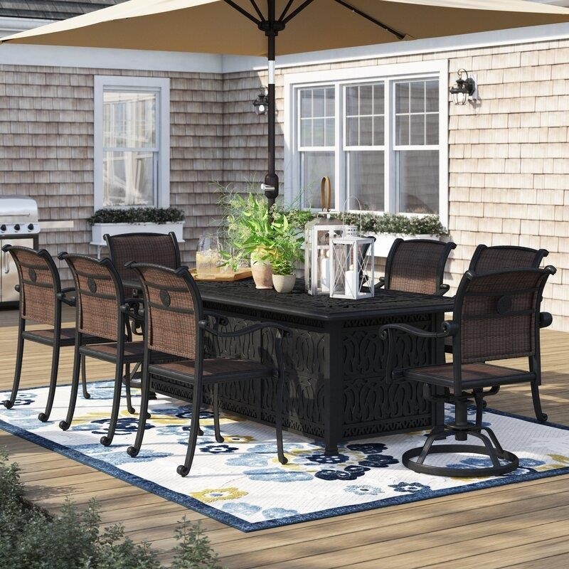 1F1098FE-AC63-D913-8147-2B6815FA957D Harland Rectangular 8 - Person 84'' Long Dining Set - Image 1