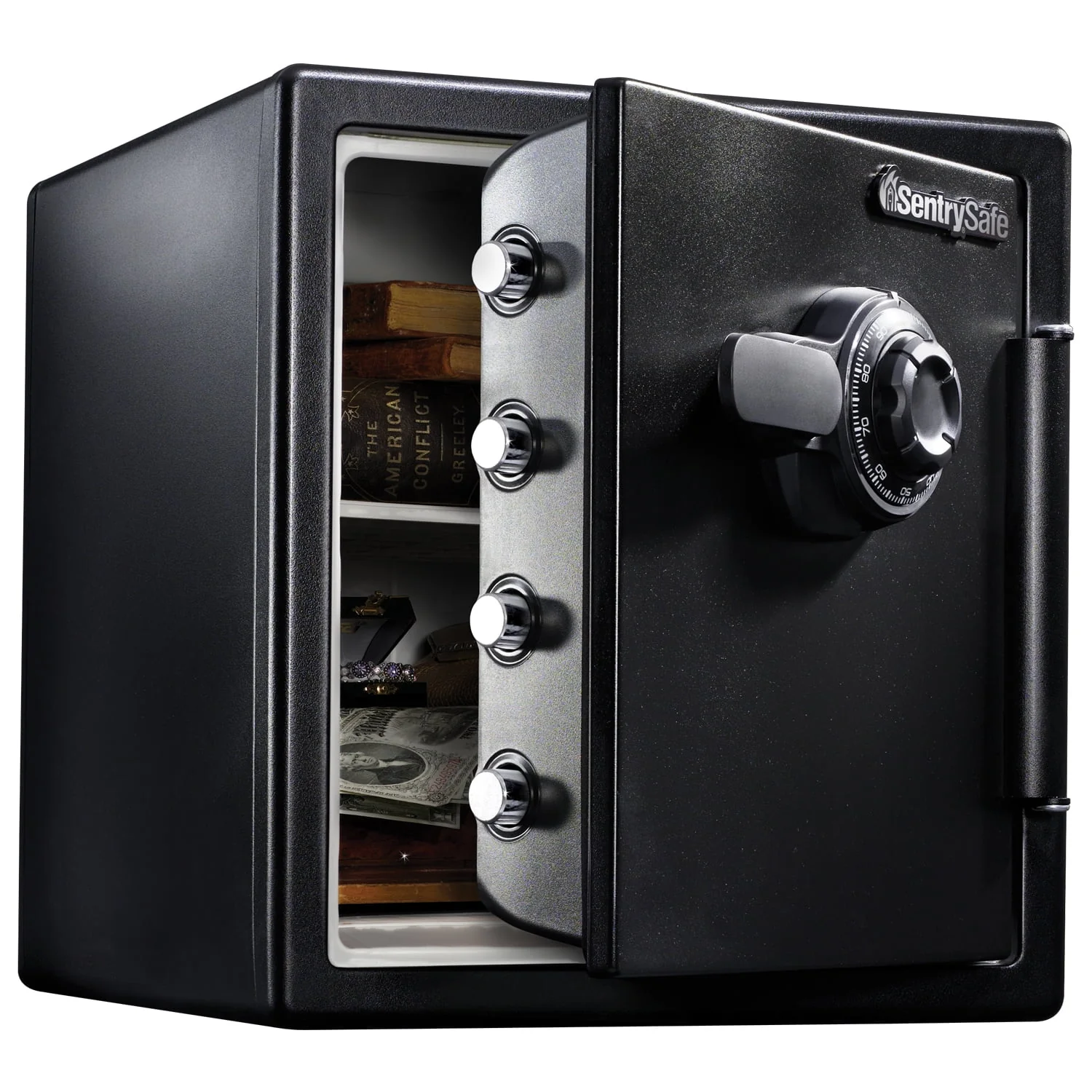 368D62AF-036E-E373-9CB9-22B6C26E8F95 SentrySafe SFW123CS Fire-Resistant Safe and Waterproof Safe with Dial Combination Lock, 1.23 Cu. ft. - Image 1
