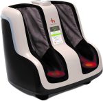 Reflex SOL Foot & Calf Massager w/ Heat - Plantar Fasciitis Relief + Circulation + Shiatsu Deep Kneading + Vibrating for Stress + Compression - Adjustable for Women and Men up to Size 12