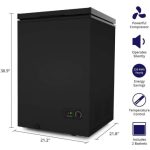 Northair Chest Freezer ?C 3.5 Cu Ft with 2 Removable Baskets ?C Reach In Freezer Chest ?C Quiet Compact Freezer ?C 7 Temperature Settings ?C Black - Image 3