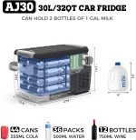 AJ30 Portable Refrigerator,Portable Freezer,32 Quart(30L) Electric Cooler,Car Refrigerator,12/24V DC Cable & 110/240V AC,Car Fridge for Camping,Truck,RV,Travel,Fishing,3-YEAR Warranty - Image 18
