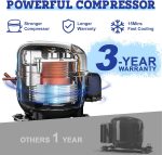 AJ30 Portable Refrigerator,Portable Freezer,32 Quart(30L) Electric Cooler,Car Refrigerator,12/24V DC Cable & 110/240V AC,Car Fridge for Camping,Truck,RV,Travel,Fishing,3-YEAR Warranty - Image 13